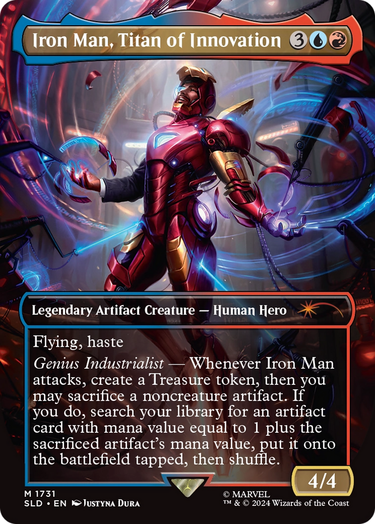 Iron Man, Titan of Innovation (SLD-1731) - Secret Lair Drop (Borderless) Foil - Poke-Collect