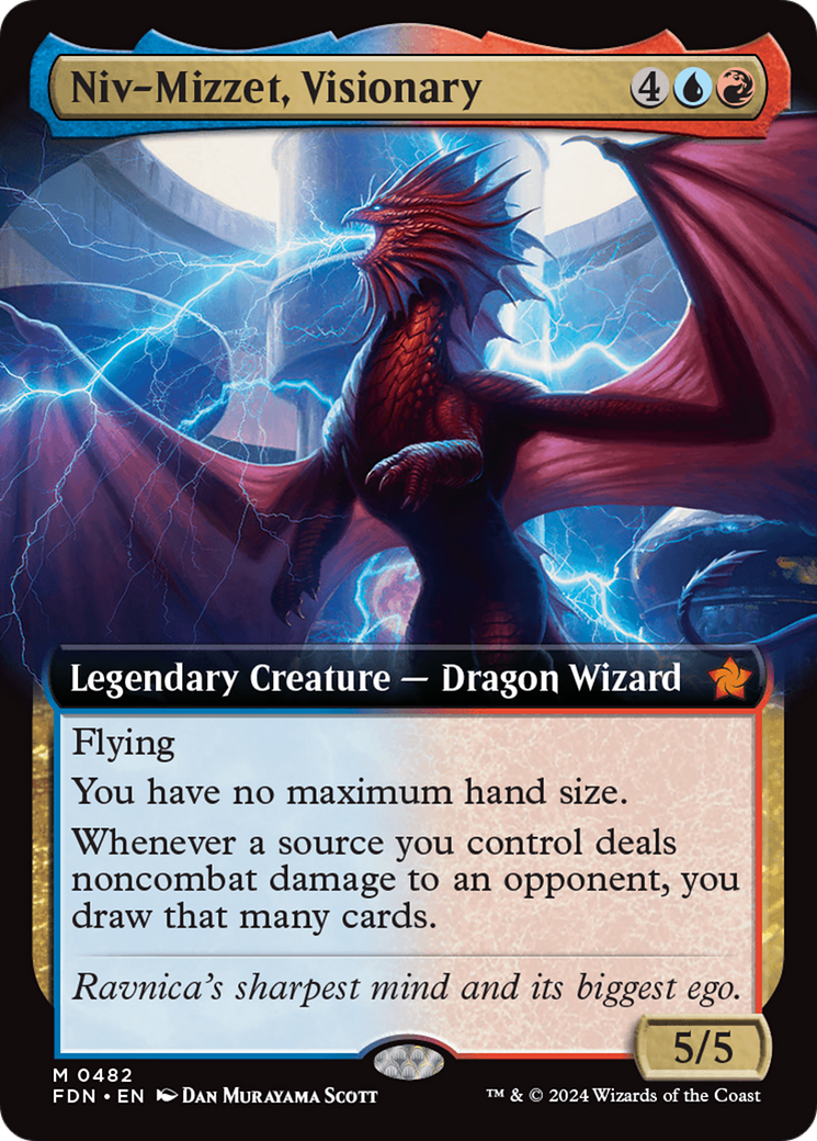 Niv-Mizzet, Visionary (FDN-482) - Foundations: (Extended Art) Foil - Poke-Collect