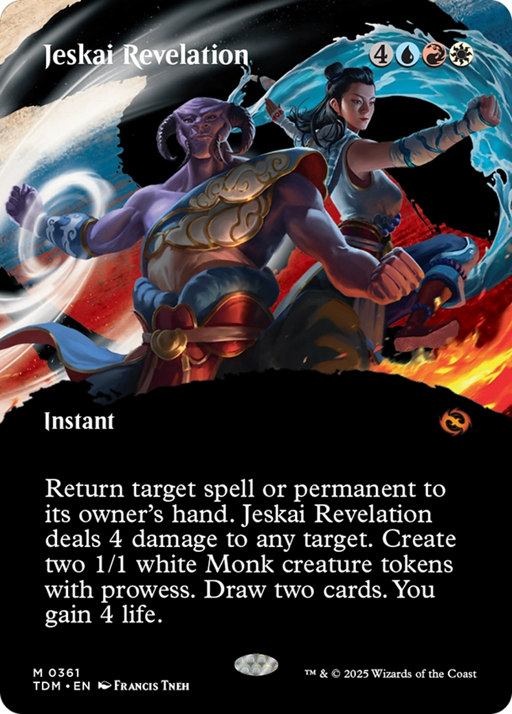 Jeskai Revelation (TDM-361) - Tarkir: Dragonstorm: (Showcase) (Borderless) - Poke-Collect