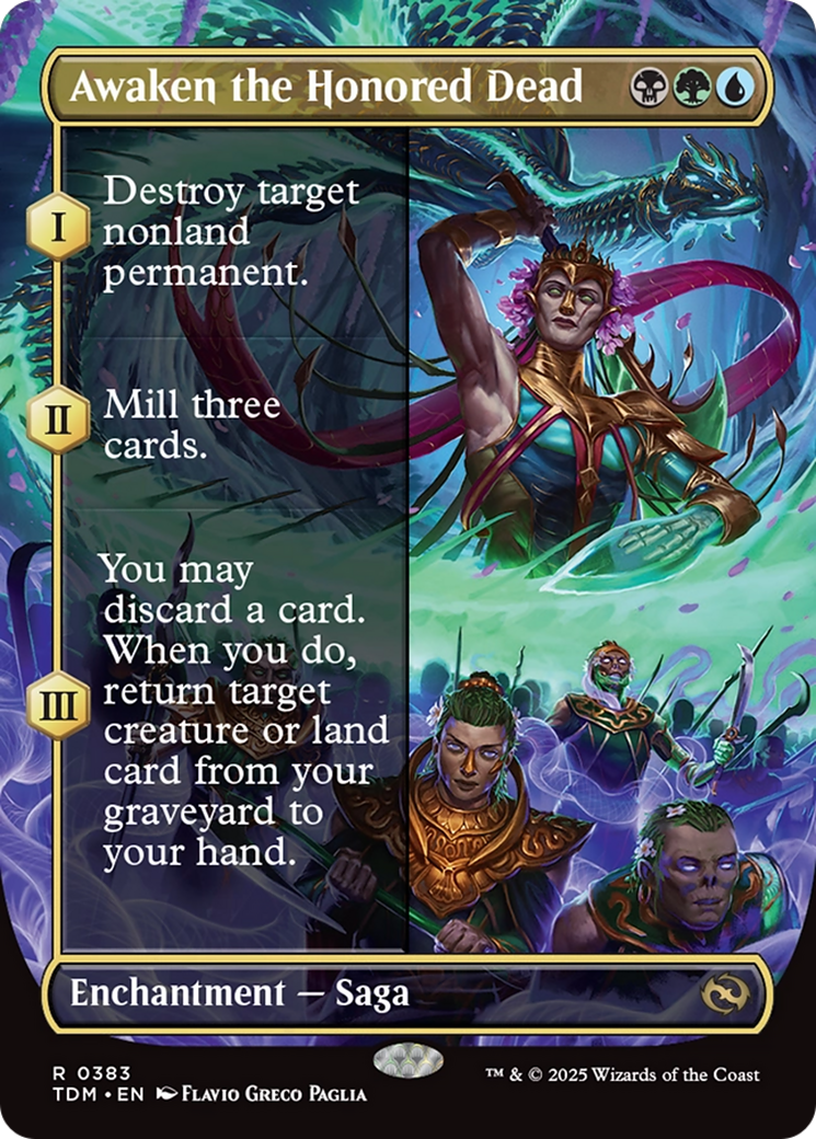 Awaken the Honored Dead (TDM-383) - Tarkir: Dragonstorm: (enchantment) (Borderless) - Poke-Collect