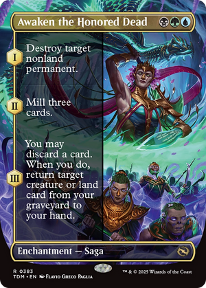 Awaken the Honored Dead (TDM-383) - Tarkir: Dragonstorm: (enchantment) (Borderless) - Poke-Collect