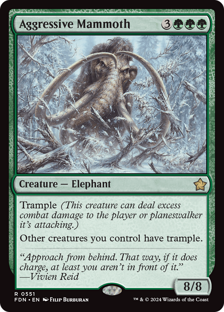 Aggressive Mammoth (FDN-551) - Foundations - Poke-Collect