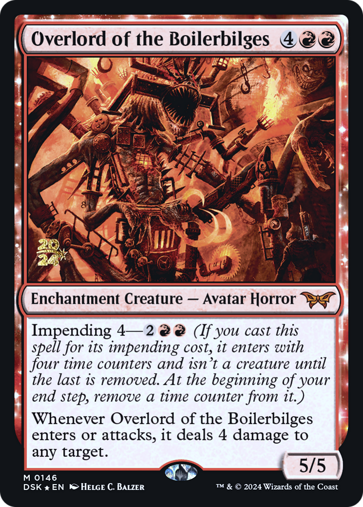 Overlord of the Boilerbilges (PRE-146) - Duskmourn: House of Horror Promos: (enchantment) Foil - Poke-Collect