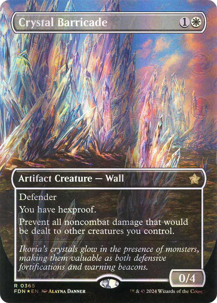 Crystal Barricade (FDN-365) - Foundations (Borderless) Foil - Poke-Collect