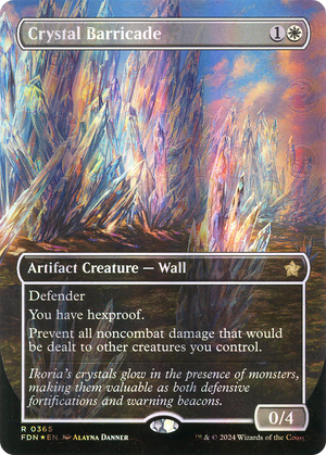 Crystal Barricade (FDN-365) - Foundations (Borderless) Foil - Poke-Collect