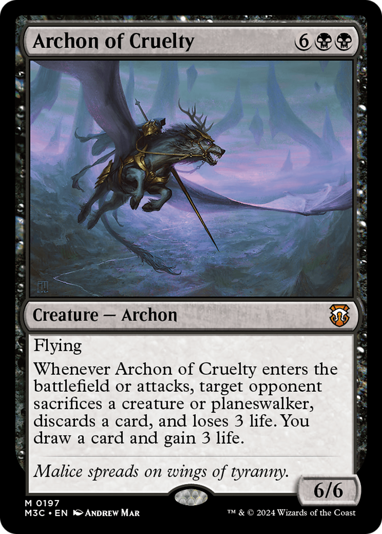 Archon of Cruelty (M3C-197) - Modern Horizons 3 Commander - Poke-Collect