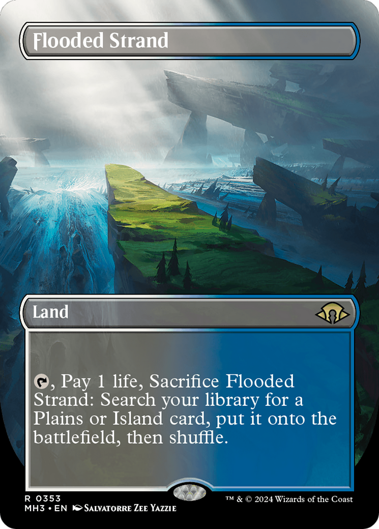 Flooded Strand (Borderless) (MH3-353) - Modern Horizons 3 (Borderless) - Poke-Collect