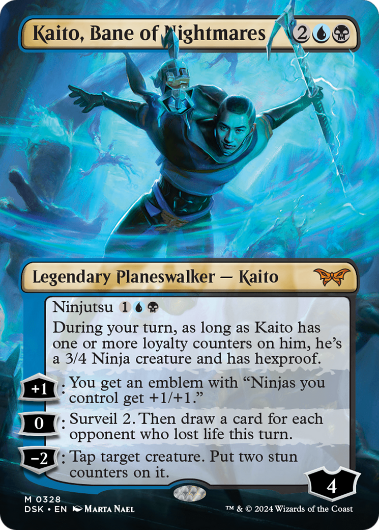 Kaito, Bane of Nightmares (DSK-328) - Duskmourn: House of Horror (Borderless) Foil - Poke-Collect