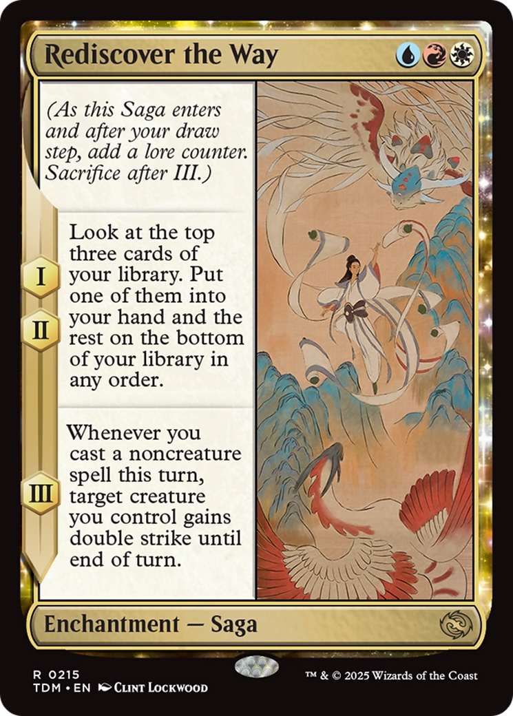 Rediscover the Way (TDM-215) - Tarkir: Dragonstorm: (enchantment) Foil - Poke-Collect