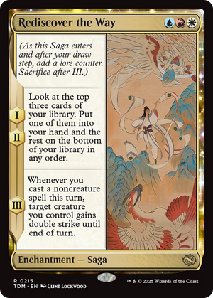Rediscover the Way (TDM-215) - Tarkir: Dragonstorm: (enchantment) Foil - Poke-Collect