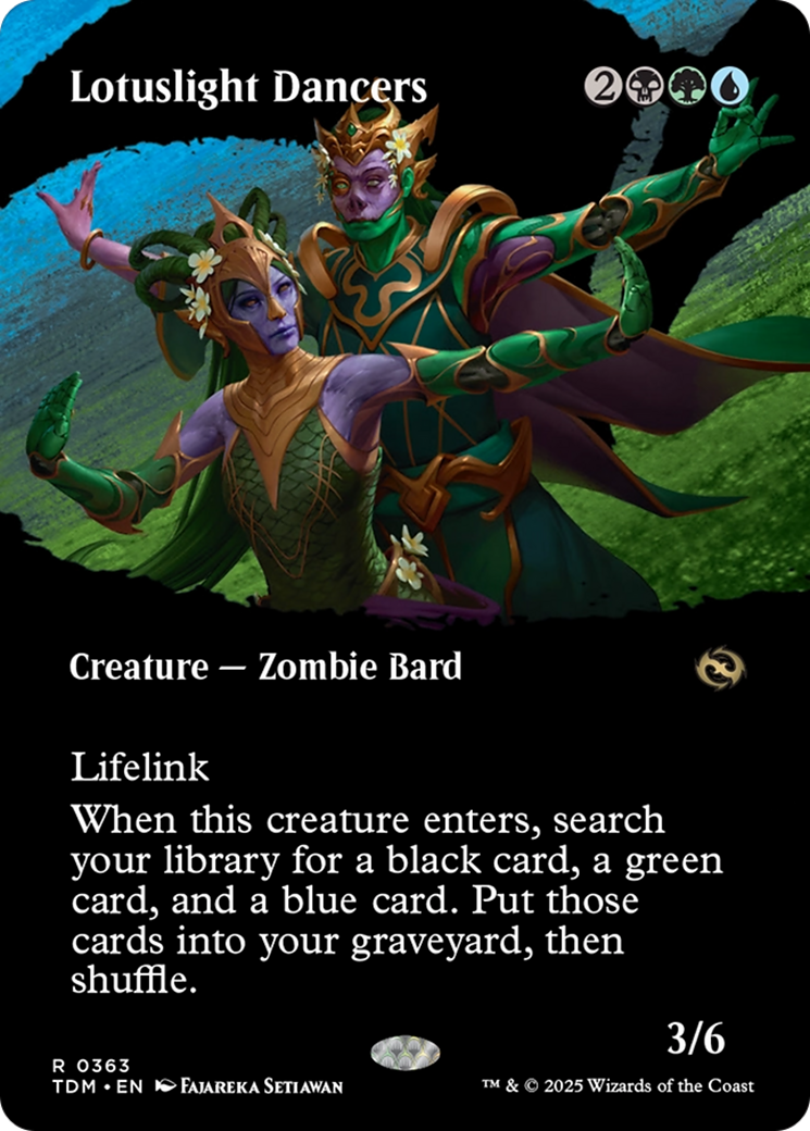 Lotuslight Dancers (TDM-363) - Tarkir: Dragonstorm: (Showcase) (Borderless) - Poke-Collect