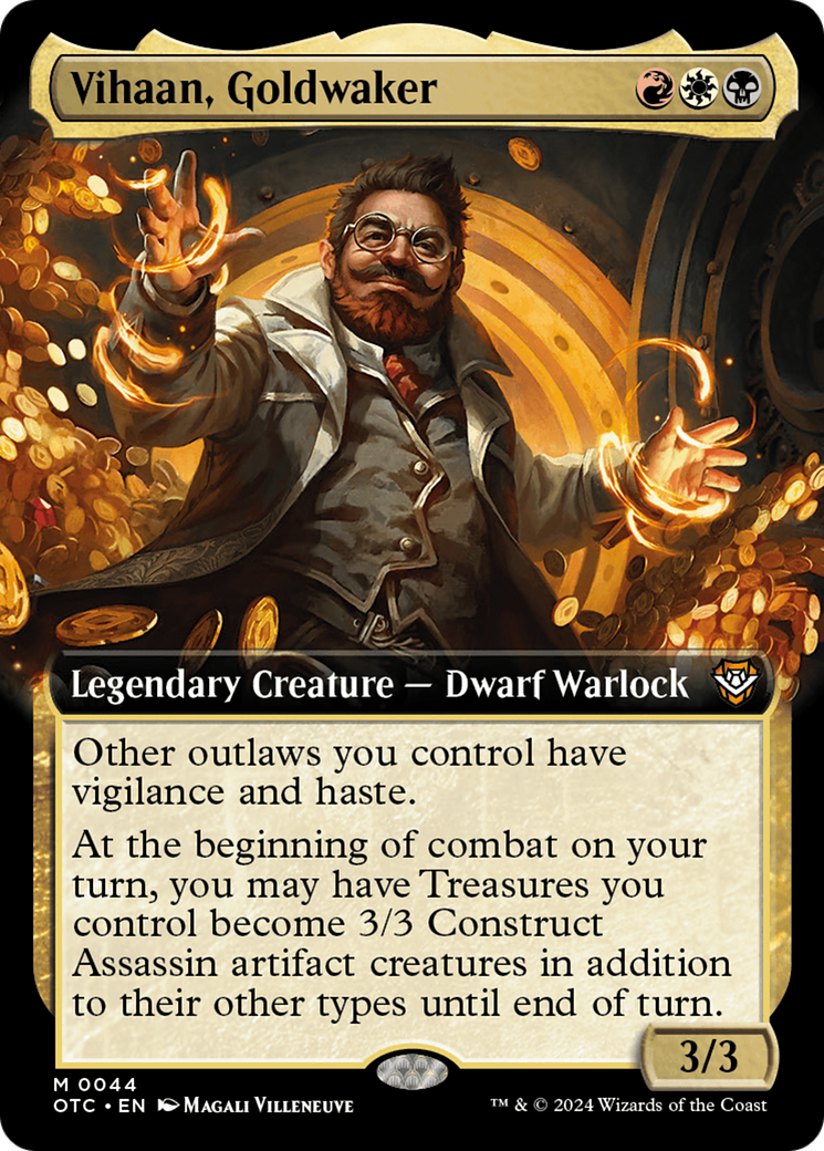 Vihaan, Goldwaker (OTC-044) - Outlaws of Thunder Junction Commander: (Extended Art) - Poke-Collect