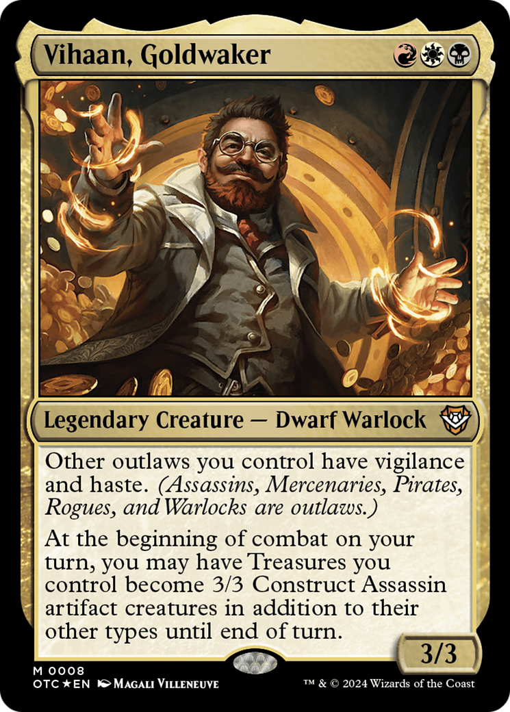 Vihaan, Goldwaker (OTC-008) - Outlaws of Thunder Junction Commander Foil - Poke-Collect