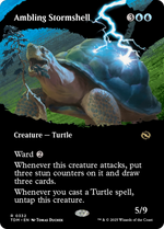 Ambling Stormshell (TDM-332) - Tarkir: Dragonstorm: (Showcase) (Borderless) - Poke-Collect