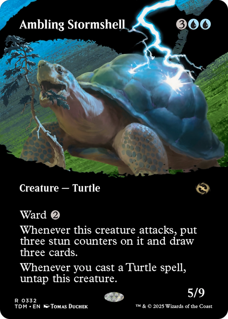 Ambling Stormshell (TDM-332) - Tarkir: Dragonstorm: (Showcase) (Borderless) - Poke-Collect