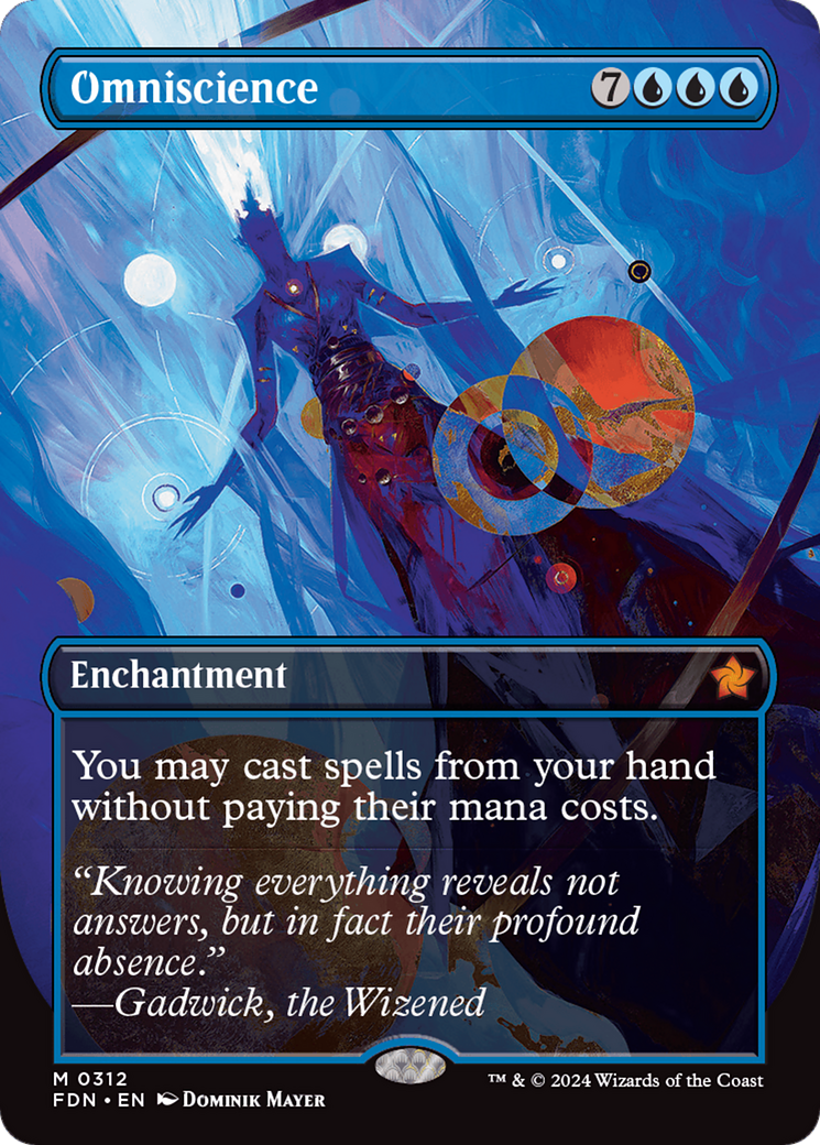 Omniscience (FDN-312) - Foundations (Borderless) Foil - Poke-Collect