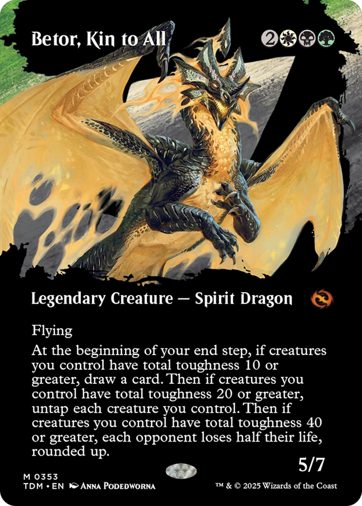 Betor, Kin to All (TDM-353) - Tarkir: Dragonstorm: (Showcase) (Borderless) Foil - Poke-Collect