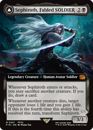 Sephiroth, Fabled SOLDIER // Sephiroth, One-Winged Angel (FIN-451) - FINAL FANTASY: (Extended Art) Foil - Poke-Collect