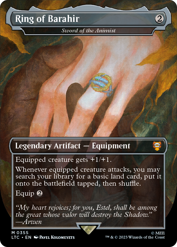 Ring of Barahir - Sword of the Animist (LTC-355) - Tales of Middle-earth Commander / Ring of Barahir (Borderless) Foil - Poke-Collect