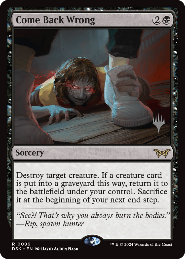 Come Back Wrong (PPDSK-086) - Duskmourn: House of Horror Promos Foil - Poke-Collect