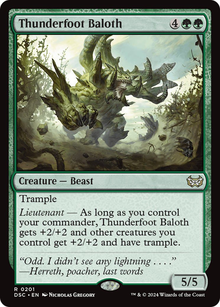Thunderfoot Baloth (DSC-201) - Duskmourn: House of Horror Commander - Poke-Collect
