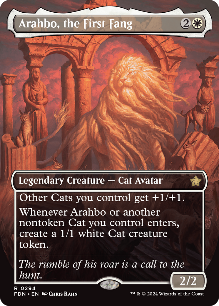 Arahbo, the First Fang (FDN-294) - Foundations (Borderless) Foil - Poke-Collect