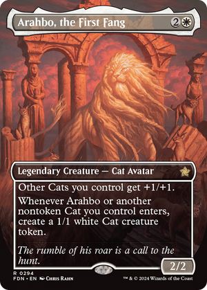 Arahbo, the First Fang (FDN-294) - Foundations (Borderless) Foil - Poke-Collect