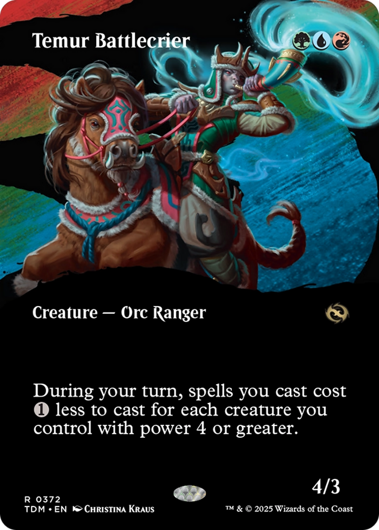 Temur Battlecrier (TDM-372) - Tarkir: Dragonstorm: (Showcase) (Borderless) Foil - Poke-Collect
