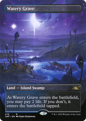 Watery Grave (UNF-278) - Unfinity (Borderless) Foil - Poke-Collect