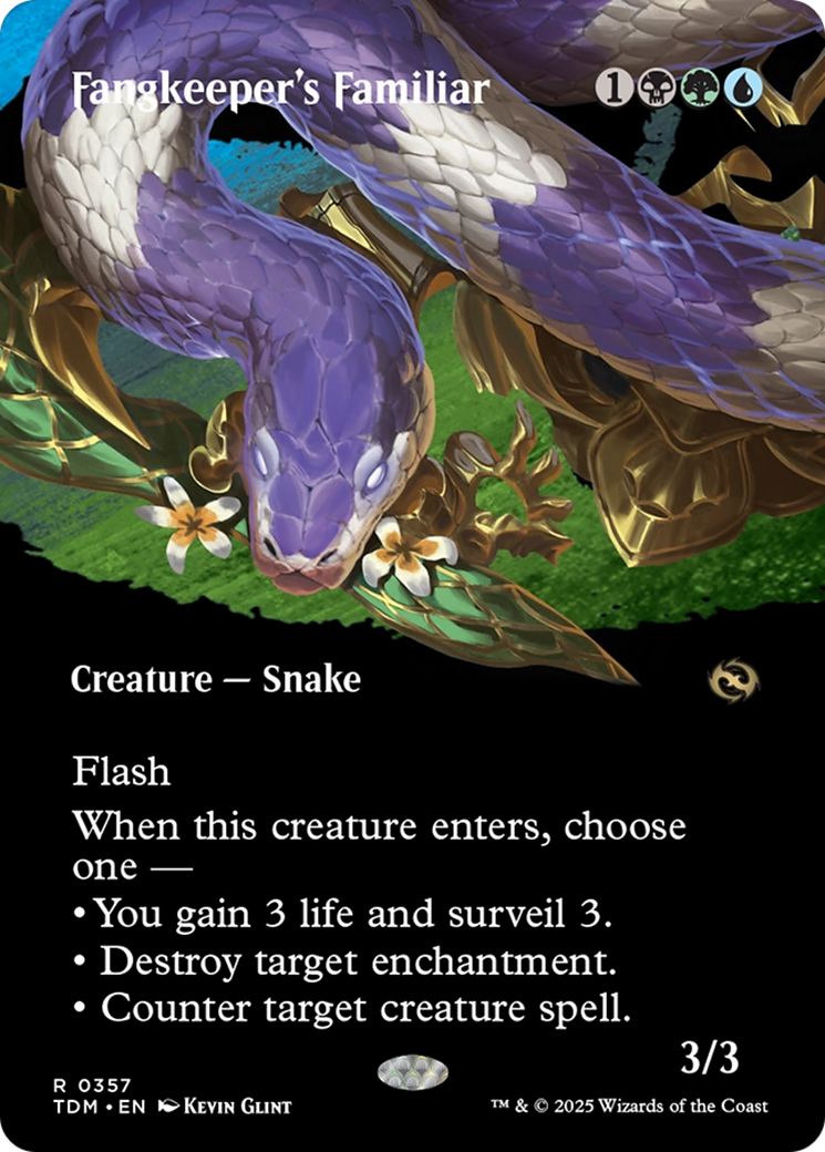 Fangkeeper's Familiar (TDM-357) - Tarkir: Dragonstorm: (Showcase) (Borderless) - Poke-Collect