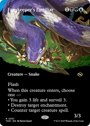 Fangkeeper's Familiar (TDM-357) - Tarkir: Dragonstorm: (Showcase) (Borderless) - Poke-Collect