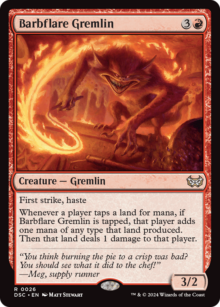 Barbflare Gremlin (DSC-026) - Duskmourn: House of Horror Commander - Poke-Collect