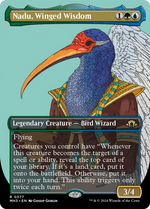 Nadu, Winged Wisdom (Borderless) (MH3-377) - Modern Horizons 3 (Borderless) Foil - Poke-Collect