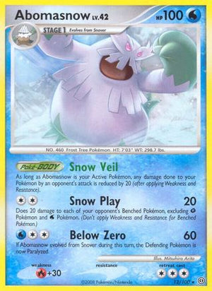 Abomasnow 12/100 - Stormfront Reverse Holofoil