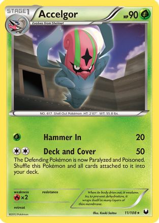 Accelgor 11/108 - Dark Explorers Reverse Holofoil - Poke-Collect