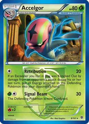 Accelgor (Team Plasma) 8/101 - Plasma Blast Reverse Holofoil - Poke-Collect