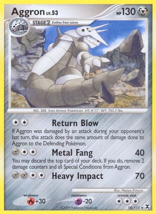 Aggron 14/111 - Rising Rivals Reverse Holofoil - Poke-Collect