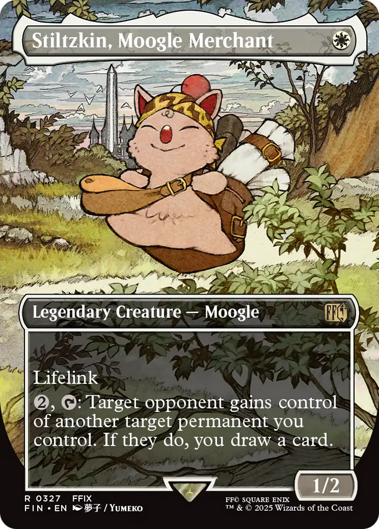 Stiltzkin, Moogle Merchant (FIN-327) - FINAL FANTASY (Borderless) - Poke-Collect