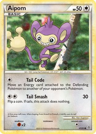 Aipom 43/95 - Unleashed Reverse Holofoil - Poke-Collect