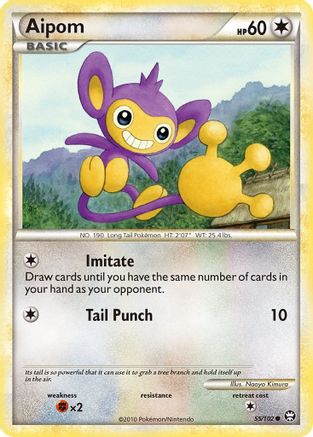 Aipom 55/102 - Triumphant Reverse Holofoil - Poke-Collect