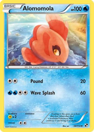 Alomomola (38) 38/114 - Black and White Reverse Holofoil - Poke-Collect
