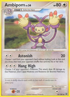 Ambipom 35/100 - Majestic Dawn Reverse Holofoil