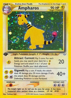 Ampharos 1/64 - Neo Revelation 1st Edition Holofoil