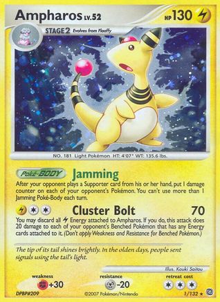 Ampharos 1/132 - Secret Wonders Reverse Holofoil - Poke-Collect