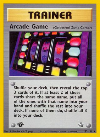 Arcade Game (Goldenrod Game Corner) 83/111 - Neo Genesis 1st Edition - Poke-Collect
