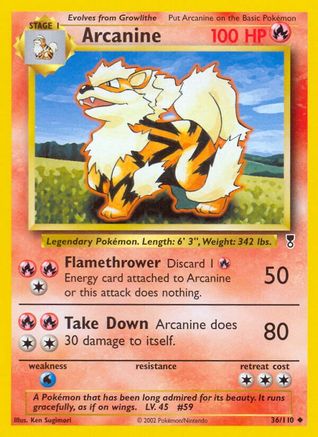 Arcanine 36/110 - Legendary Collection - Poke-Collect
