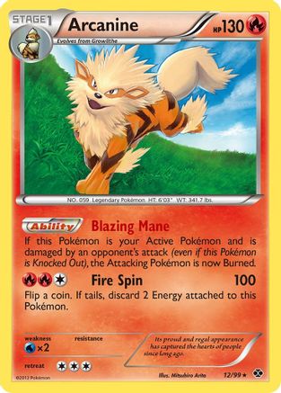 Arcanine (12) 12/99 - Next Destinies Reverse Holofoil - Poke-Collect