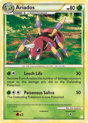 Ariados 15/123 - HeartGold SoulSilver Reverse Holofoil - Poke-Collect