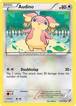 Audino 87/114 - Black and White Reverse Holofoil - Poke-Collect