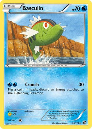 Basculin 35/114 - Black and White Reverse Holofoil - Poke-Collect